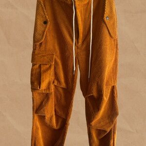 Fried Rice NYC Fisherman’s Trousers Corduroy Cargo Pants - Orange